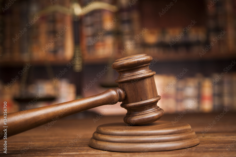 law theme, mallet of the judge, justice scale, books, wooden des law theme, mallet of the judge, justice scale, books, wooden des