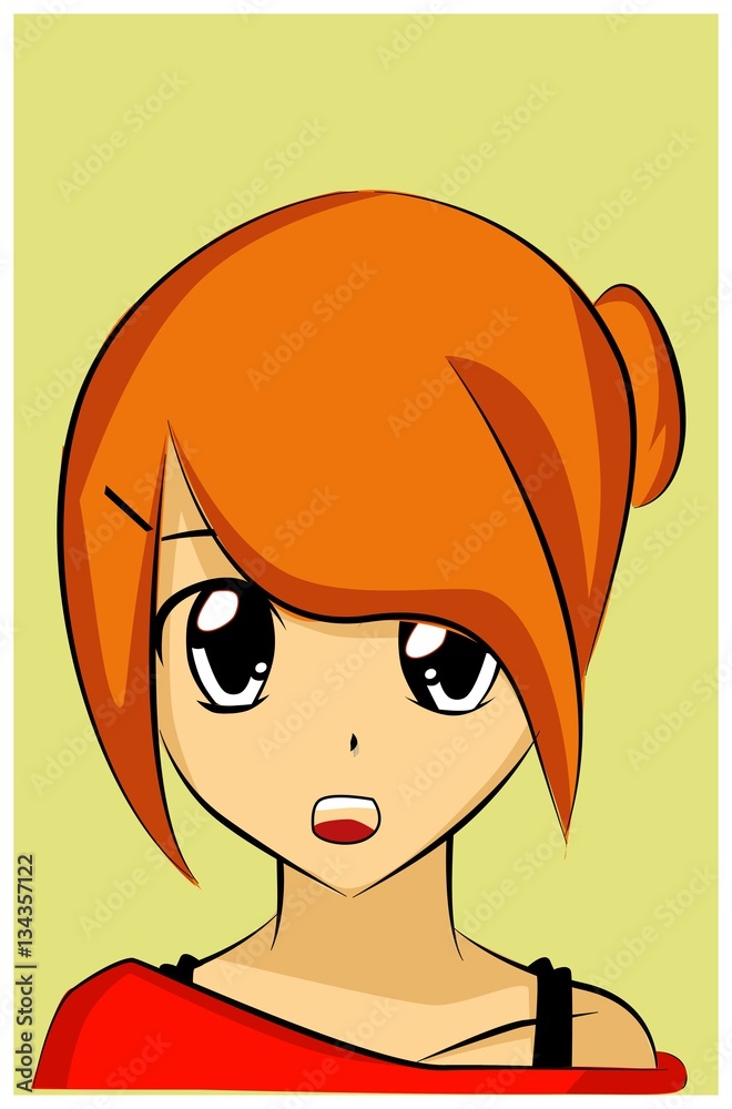 Girl expression illustration with sexy clothe Girl expression illustration with sexy clothe