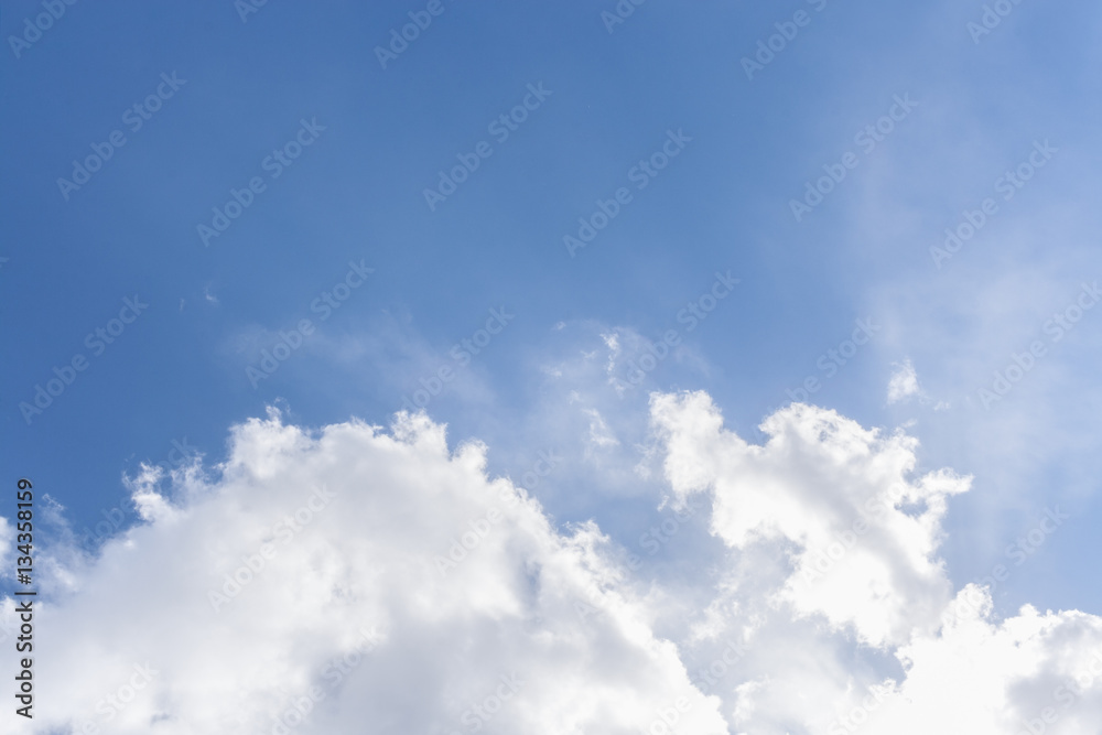 Fluffy white clouds like boiling and blue sky. Fluffy white clouds like boiling and blue sky.