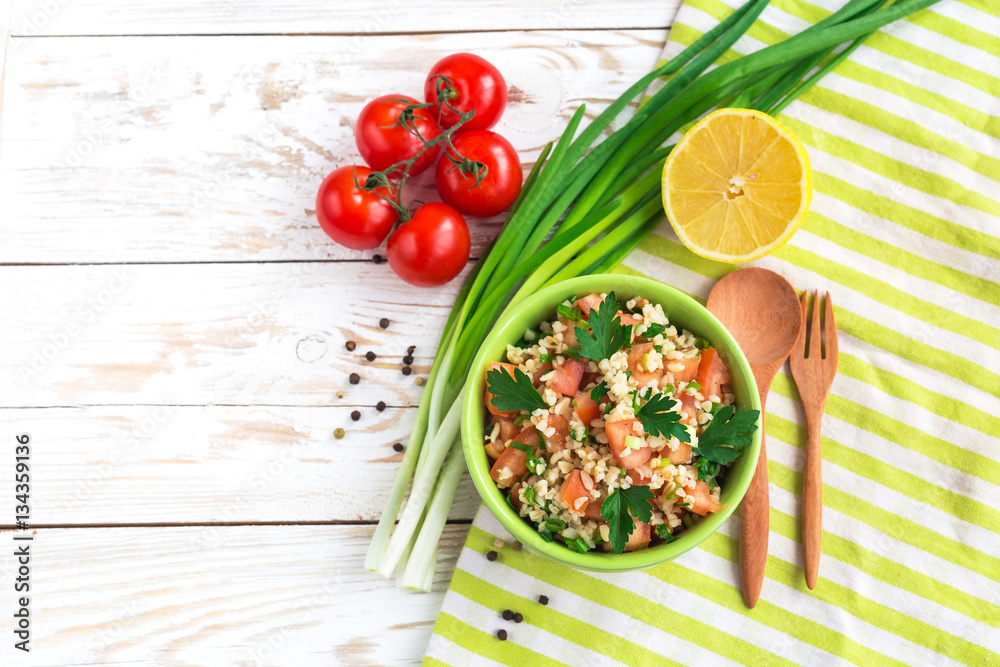 Green salad. Healthy food and vegetarian concept Green salad. Healthy food and vegetarian concept