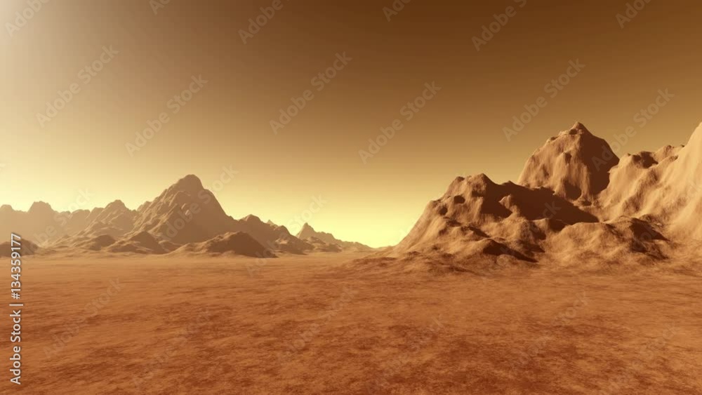 3D rendered Animation of the surface of Planet Mars.
