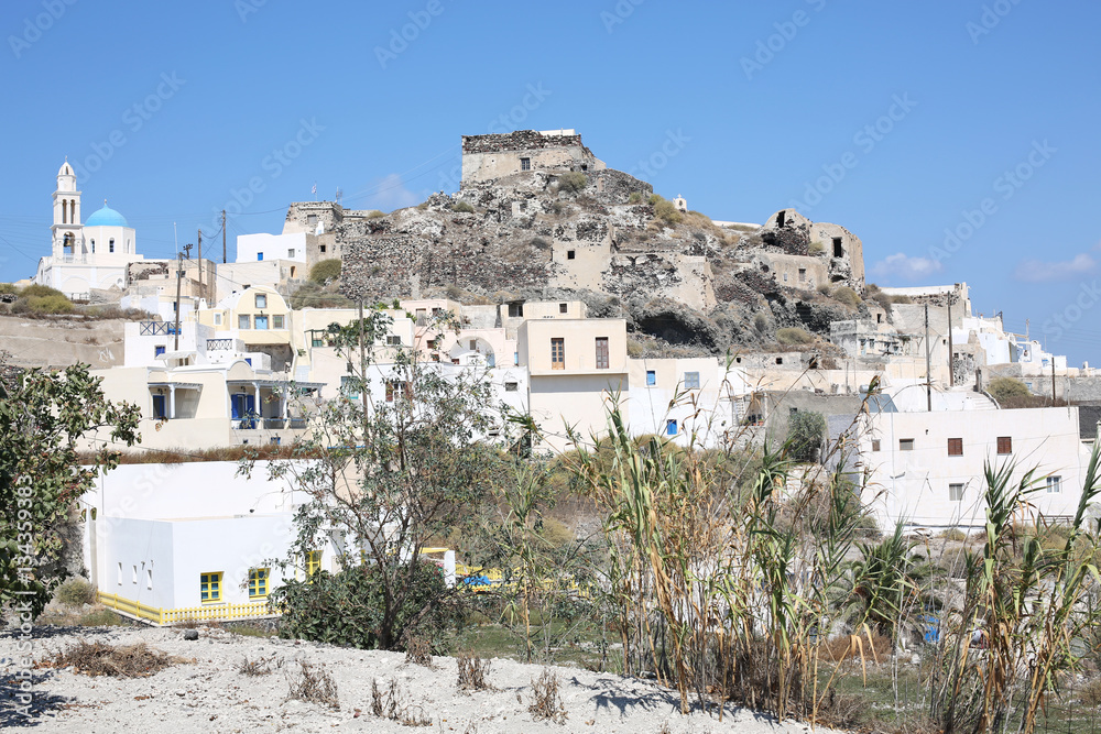 Historic village on Santorini Island, Greece