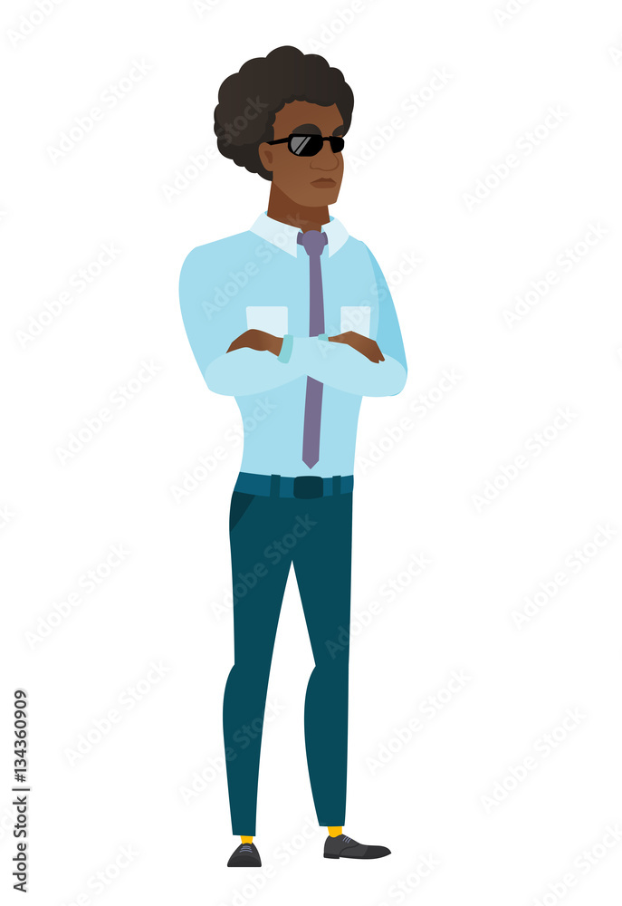 Confident businessman in sunglasses. Confident businessman in sunglasses.