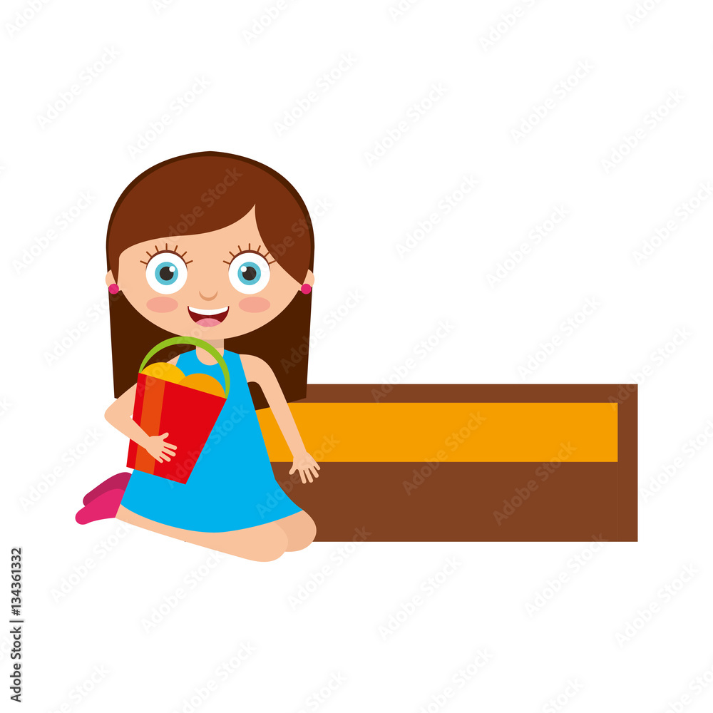 cute little girl character vector illustration design cute little girl character vector illustration design