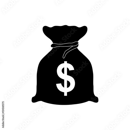 Bag of money icon vector illustration graphic design