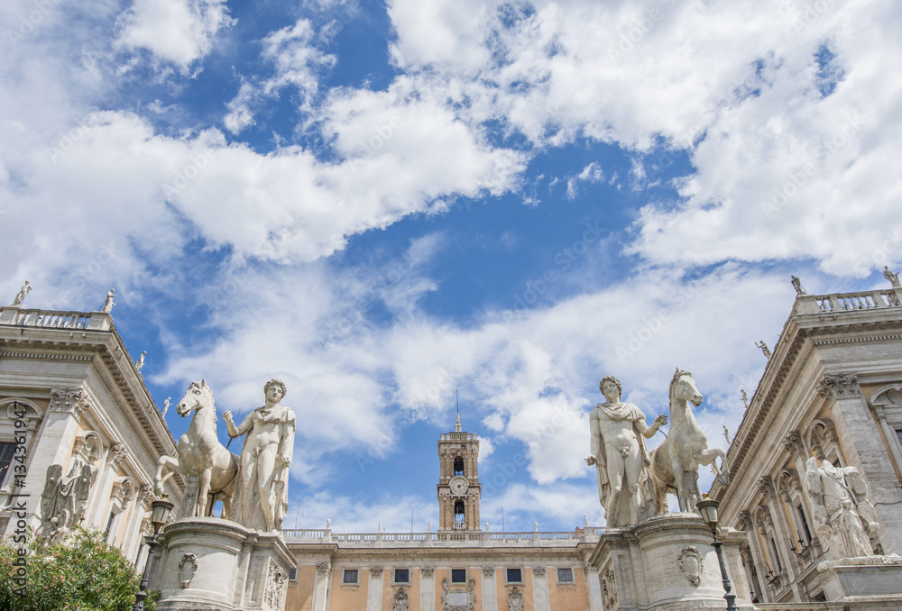 Capitoline Hill in Rome with beautiful sky