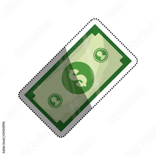 Billet money isolated icon vector illustration graphic design