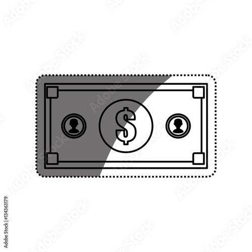 Billet money isolated icon vector illustration graphic design