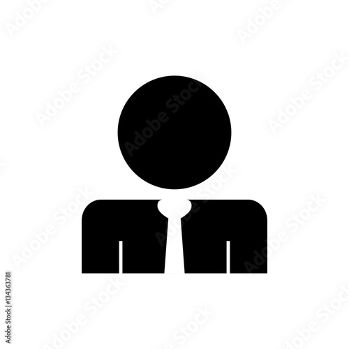 Businessman executive pictogram icon vector illustration graphic design