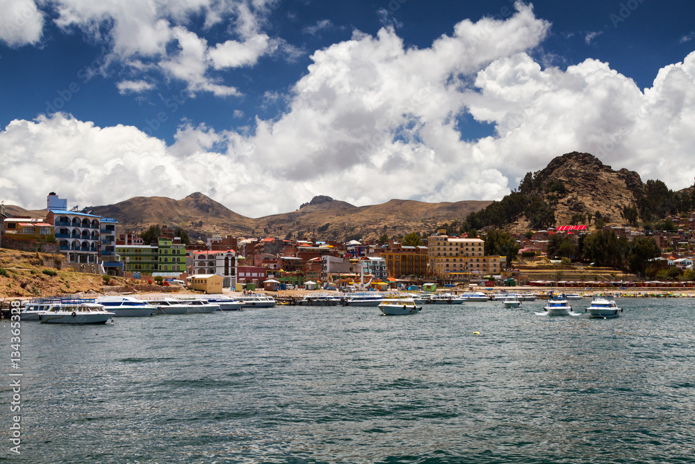City of Copacabana at Lake Titicaca