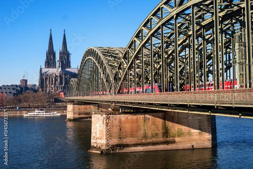 Cologne Cathedral and Hohenzollern Bridge.