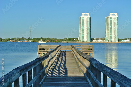 Wooden pier or jetty