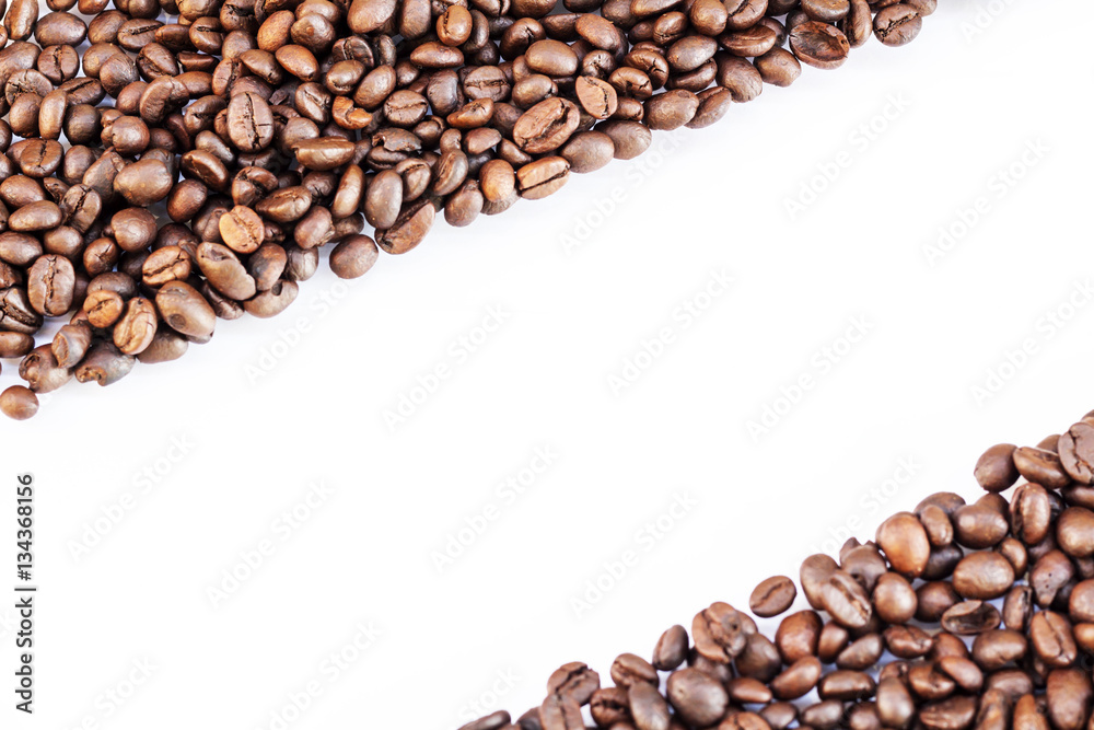 Coffee beans isolated on white background Coffee beans isolated on white background