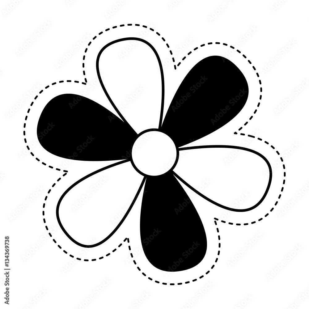 cute flower isolated icon vector illustration design