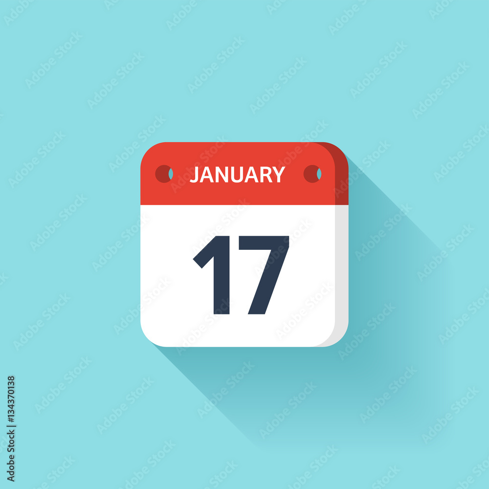 January 17. Isometric Calendar Icon With Shadow.Vector Illustration,Flat Style.Month and Date.Sunday,Monday,Tuesday,Wednesday,Thursday,Friday,Saturday.Week,Weekend,Red Letter Day. Holidays 2017. January 17. Isometric Calendar Icon With Shadow.Vector Illustration,Flat Style.Month and Date.Sunday,Monday,Tuesday,Wednesday,Thursday,Friday,Saturday.Week,Weekend,Red Letter Day. Holidays 2017.