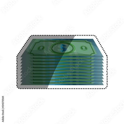 Billets money isolated icon vector illustration graphic design