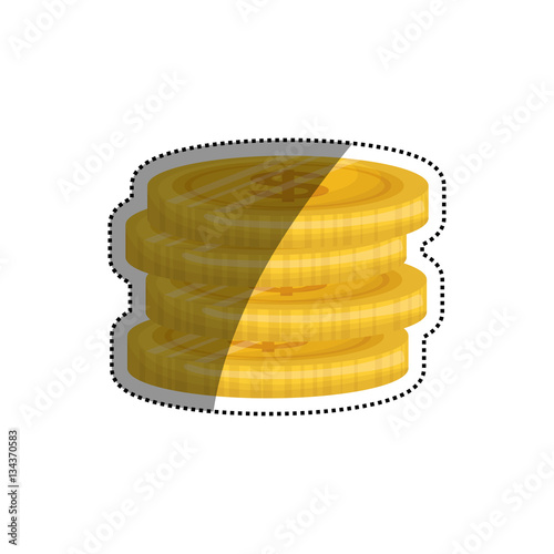 Coins money isolated icon vector illustration graphic design