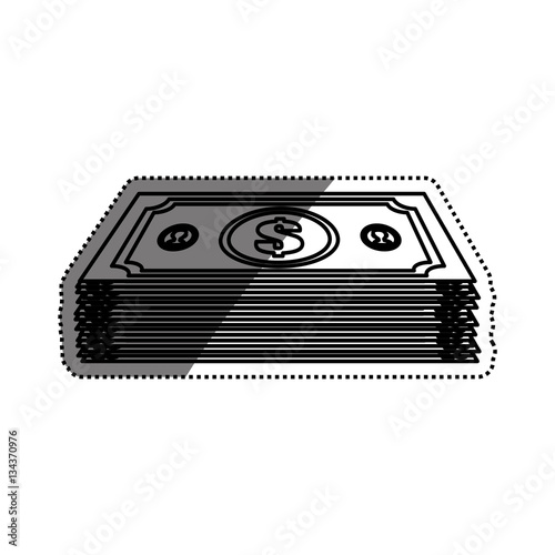 Billets money isolated icon vector illustration graphic design