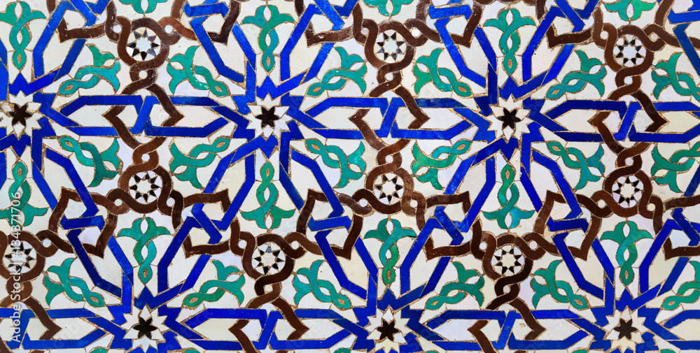 Islamic mosaic Moroccan style useful as background