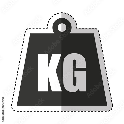 kg weight isolated icon vector illustration design