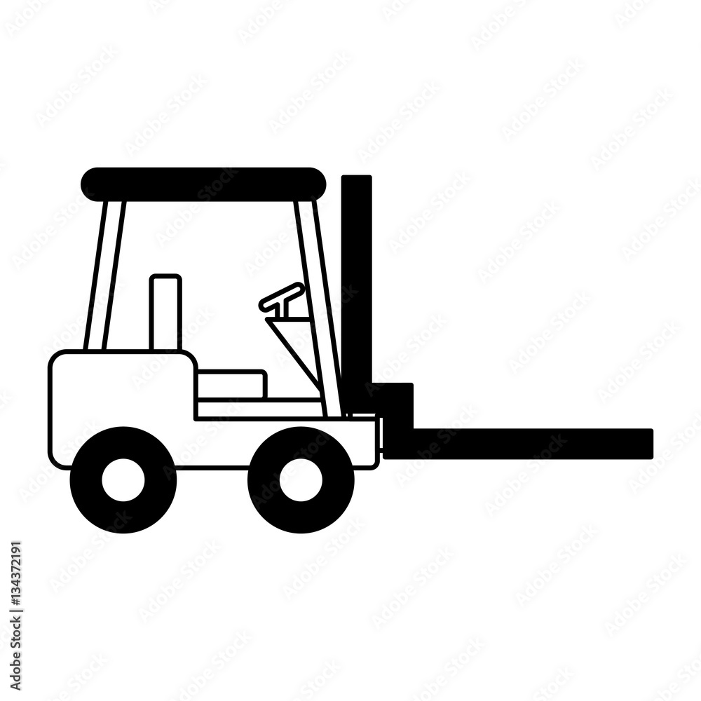 forklift machine logistic icon vector illustration design forklift machine logistic icon vector illustration design