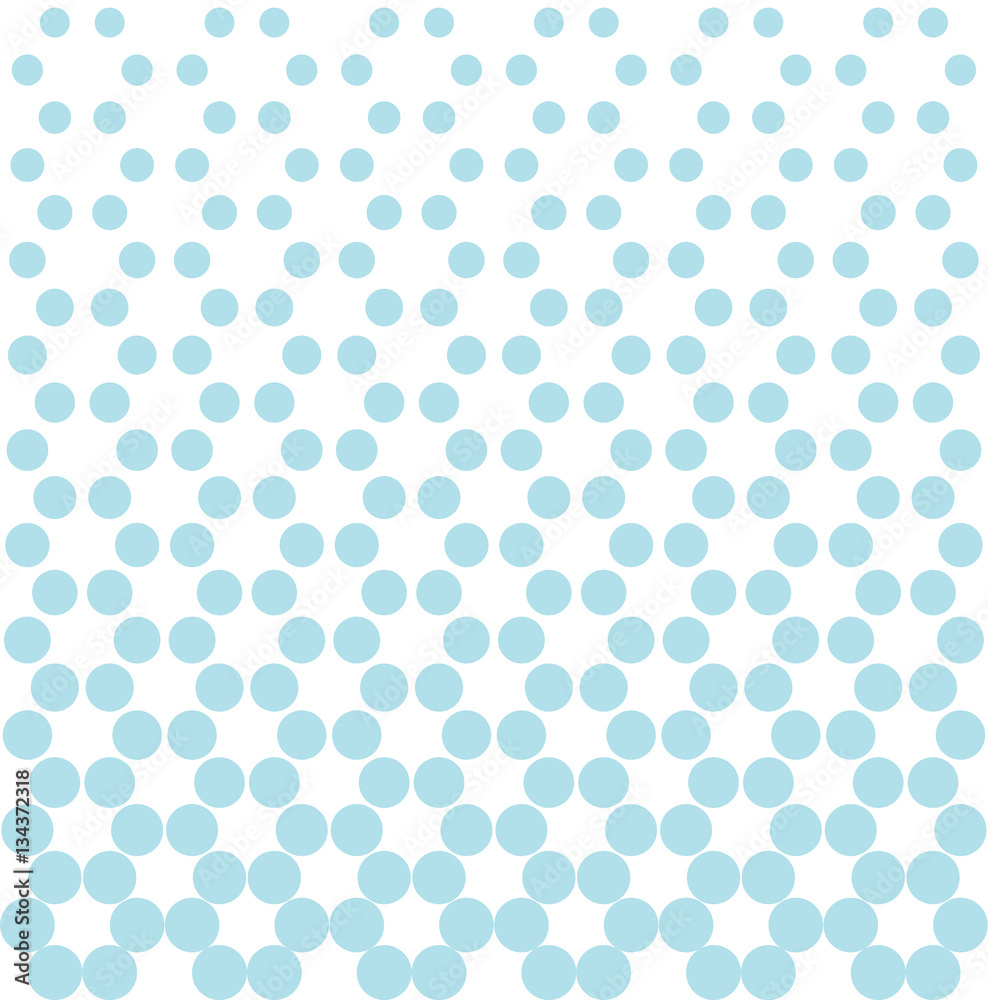 Abstract geometric blue deco art print halftone dots pattern