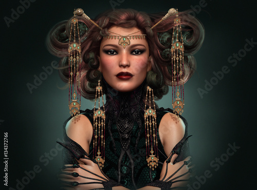 Fotografie Dragon Queen, 3d CG