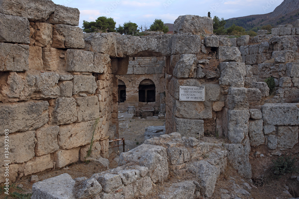 Ruins in Corinth, Greece - archaeological site