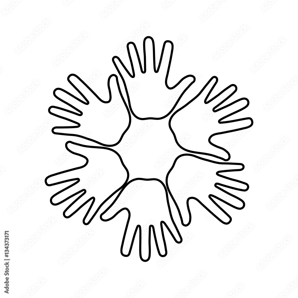 Human hand symbol icon vector illustration graphic design Human hand symbol icon vector illustration graphic design
