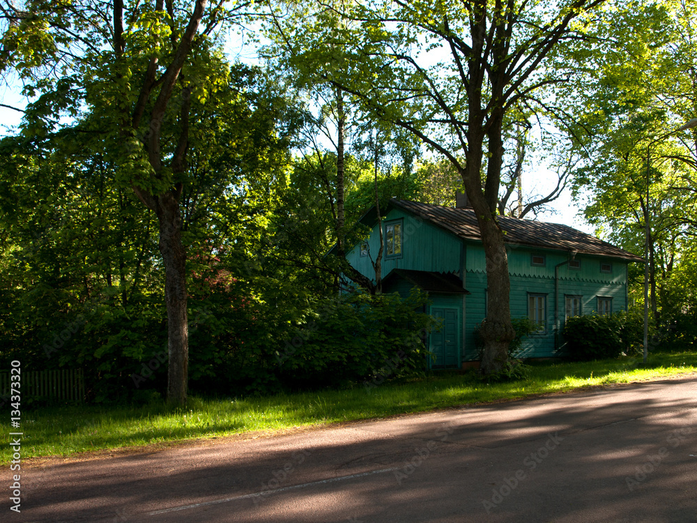 Street in Mariehamn, capitol of Aland, Finland