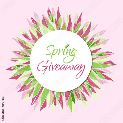 Spring giveaway vector card