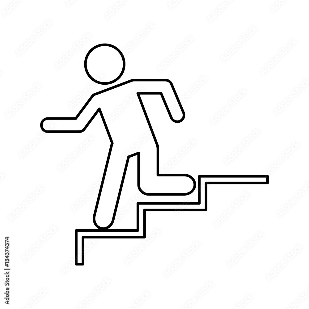 exit emergency route sign vector illustration design exit emergency route sign vector illustration design