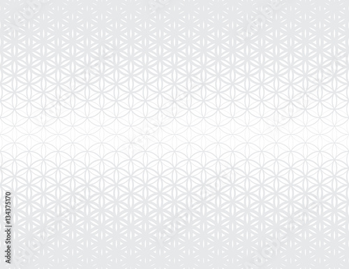 Abstract sacred geometry gray gradient flower of life halftone subtle  pattern
