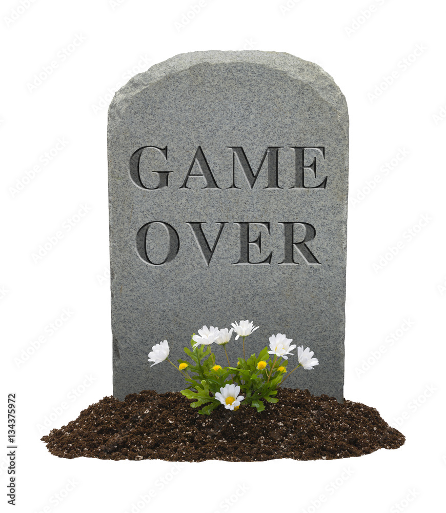 Game Over Headstone Stock Illustration | Adobe Stock
