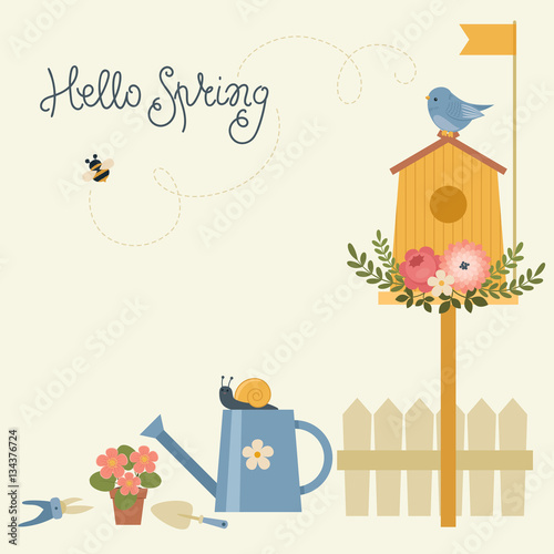 Hello Spring card