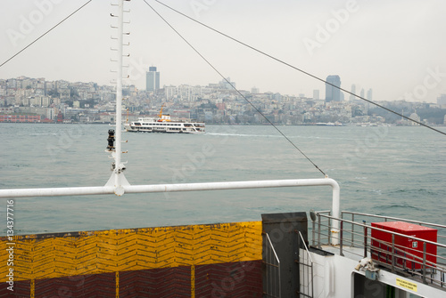 Istanbul ,Turkey -February 26, 2014:View of Istanbul on the Bosp photo