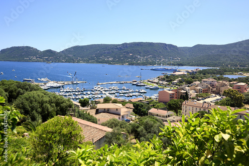 View to the port of Porto Vecchio, Corsica, France. photo