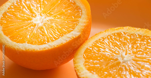 Chopped fruity orange.