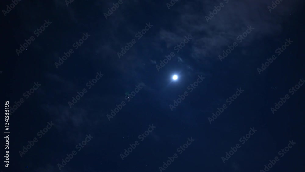 Full Moon on night sky with clouds Full Moon on night sky with clouds