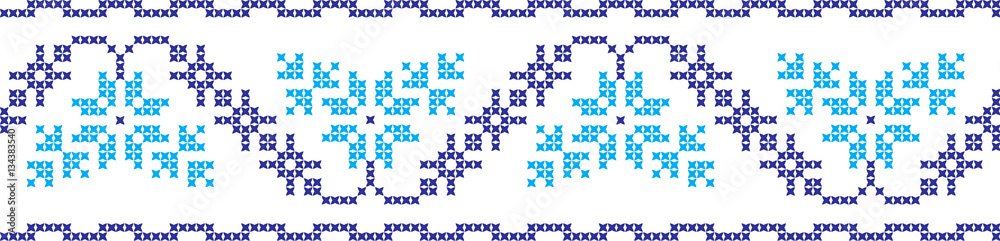 Embroidered cross-national pattern Embroidered cross-national pattern
