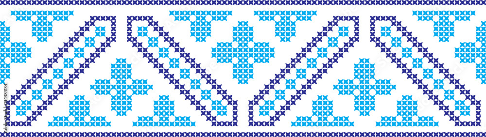 Embroidered cross-national pattern Embroidered cross-national pattern