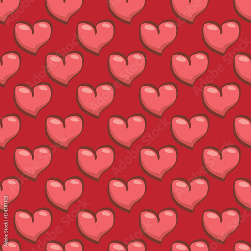 vector seamless heart pattern love background