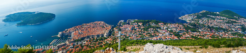 aerial panoramic view of the beautiful Dubrovnik