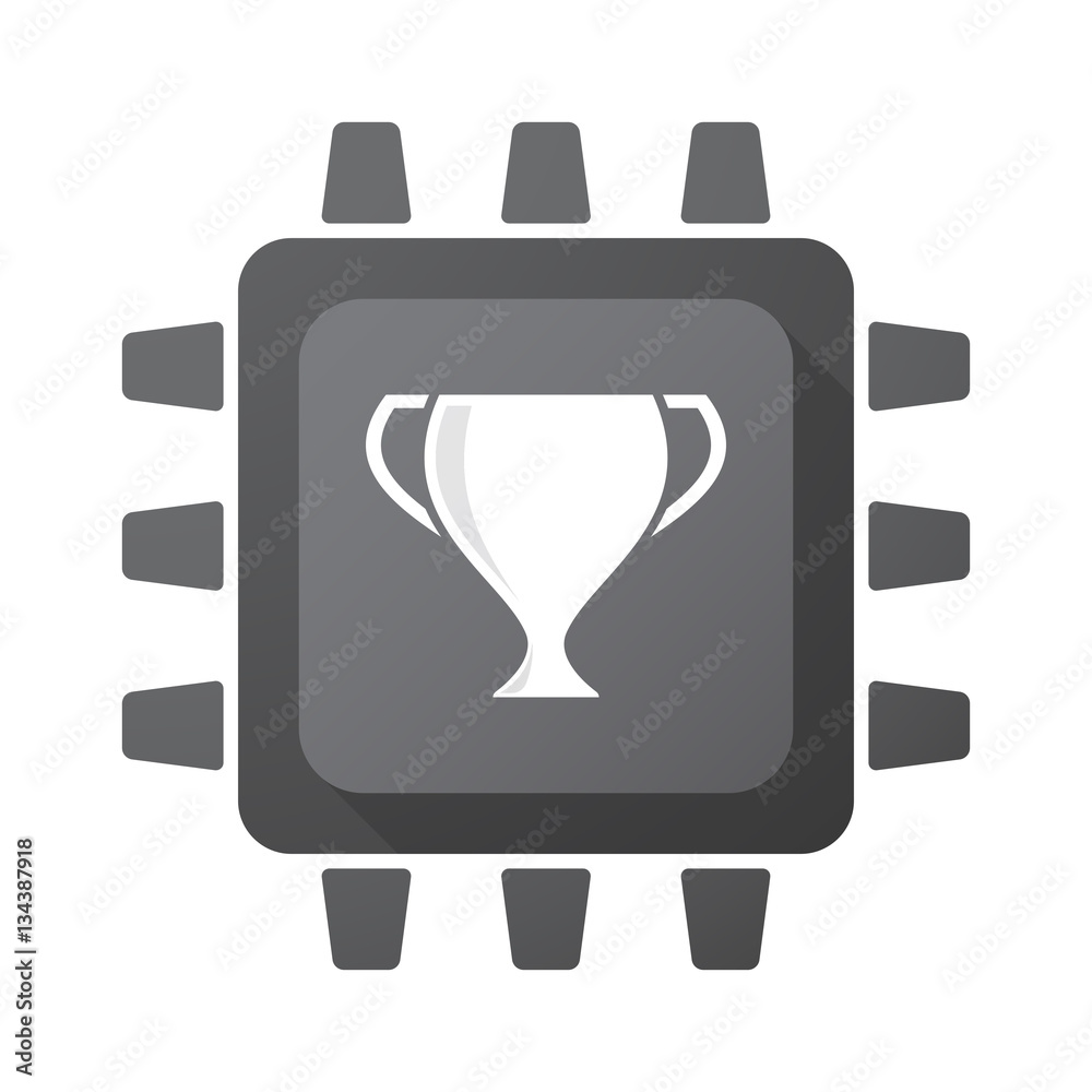 Obraz premium Isolated chip with an award cup