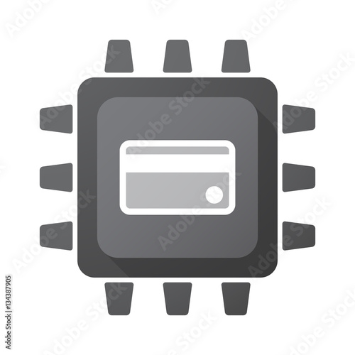 Isolated chip with a credit card