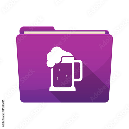Isolated folder with  a beer jar icon © jpgon