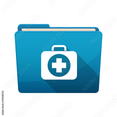 Isolated folder with  a first aid kit icon