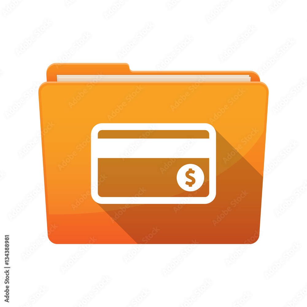 Isolated folder with a credit card Isolated folder with a credit card