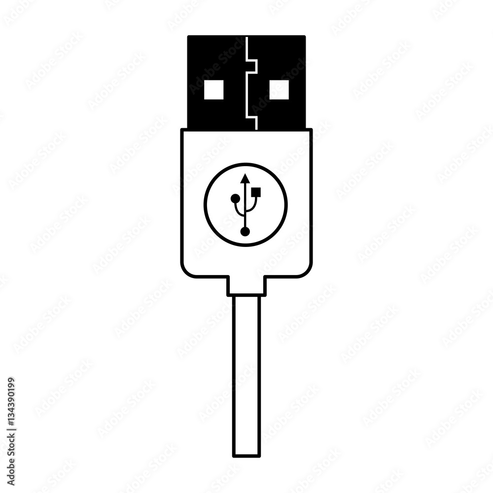 usb cable connection icon vector illustration design usb cable connection icon vector illustration design