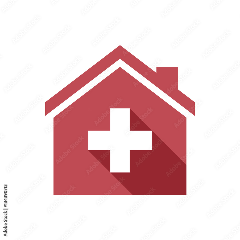Isolated house with the Swiss flag Isolated house with the Swiss flag